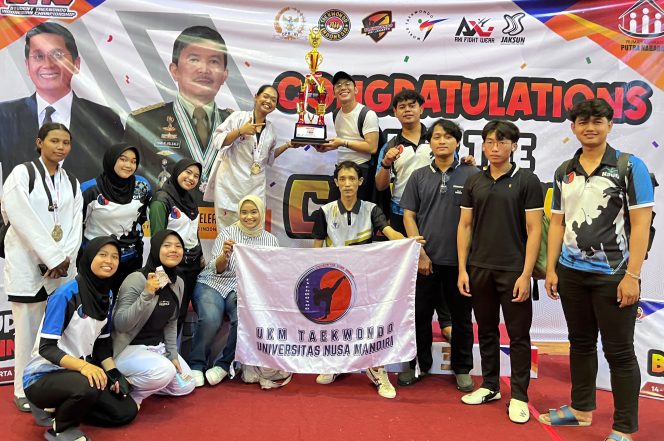 Raih 12 Medali, Mahasiswa Universitas Nusa Mandiri Bersinar di Kejuaraan Student Taekwondo Indonesia Championship 2024